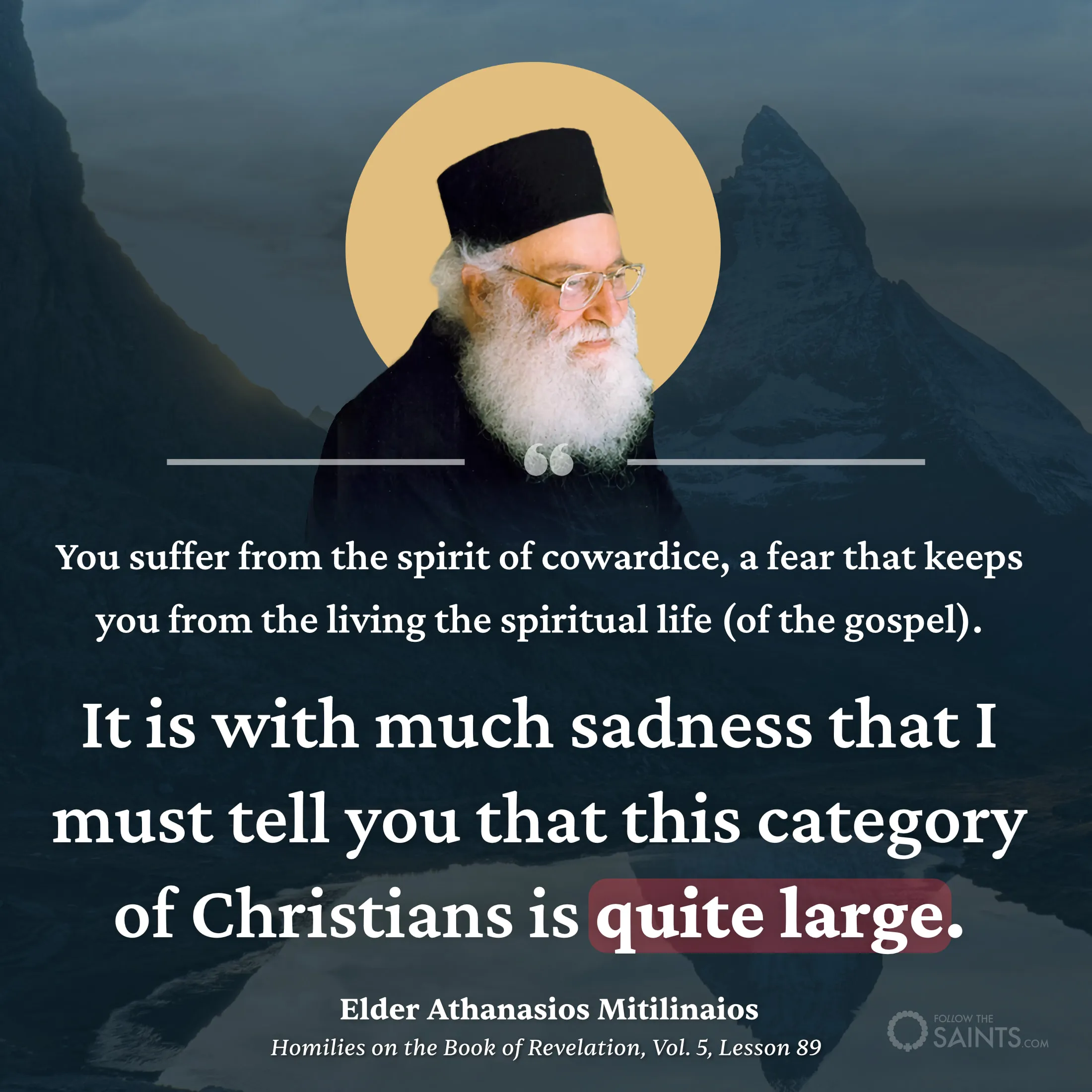 Many Orthodox suffer from cowardice