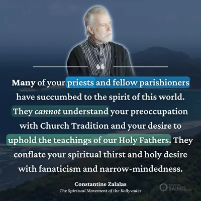 Many have succumbed to the spirit of the world - Constantine Zalalas