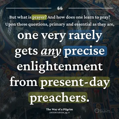 No enlightenment from present day teachers - The Way of a Pilgrim