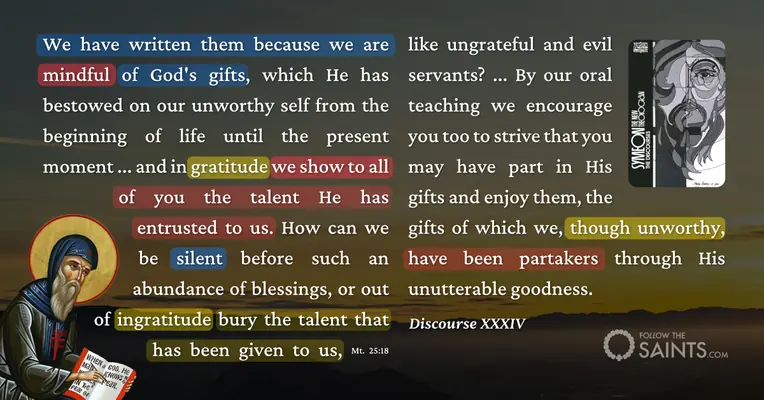 Showing our Talents - St. Symeon the New Theologian