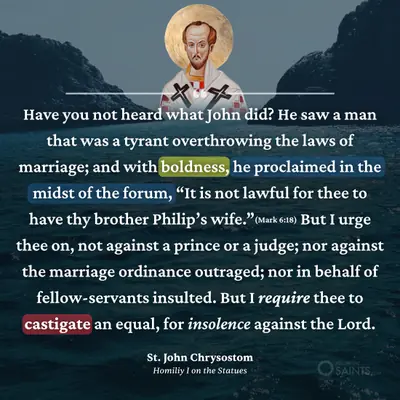 Castigate those who are insolent towards our Lord - St. John Chrysostom