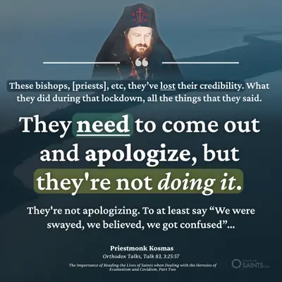 Priests need to apologize - Priestmonk Kosmas