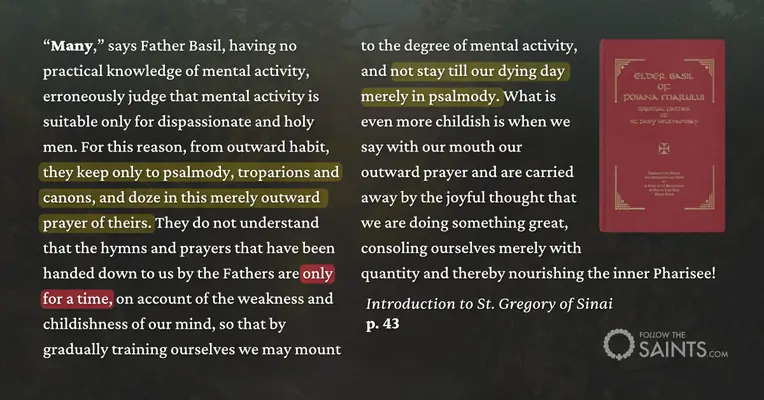 Psalmody only for a time - Elder Basil of Poiana Marului