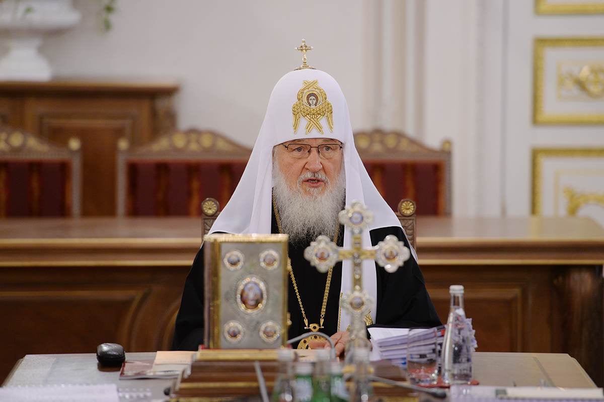 Patriarch Kirill presides over a session of the Holy Synod, July 2017
