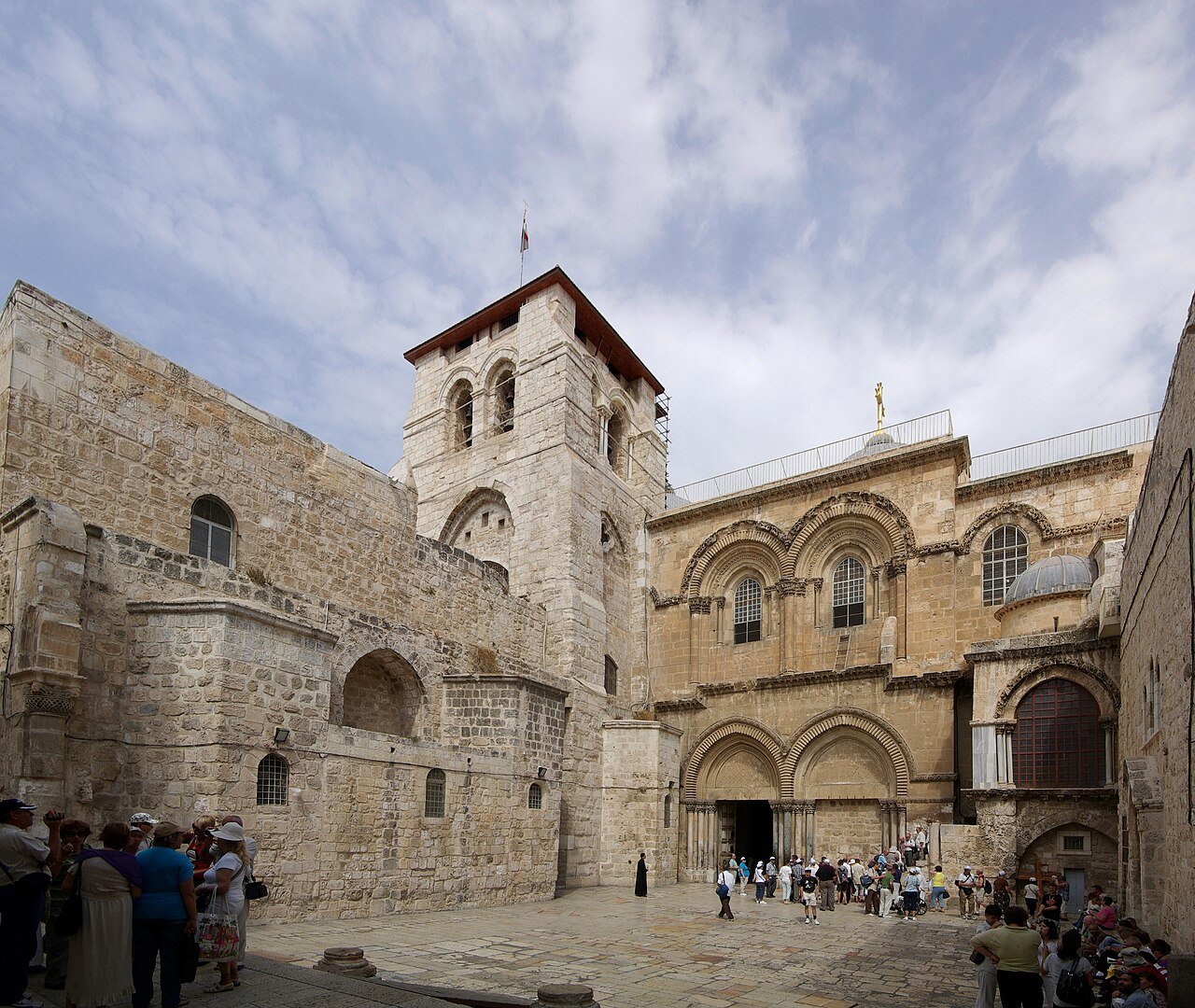 The entrance to the Church of the Holy Sepulchre in Jerusalem, whose keys Patriarch Kirill cited as evidence of Ottoman tolerance toward Christians