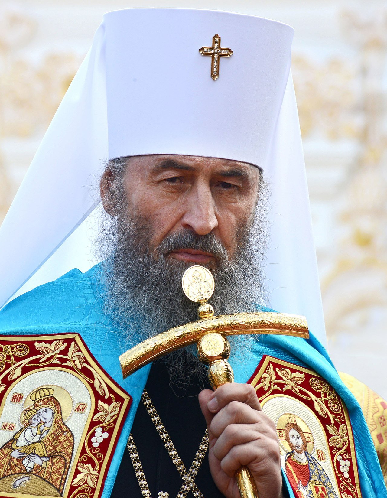 Metropolitan Onuphry of Kyiv and All Ukraine at his enthronement at the Kyiv Pechersk Lavra, August 17, 2014