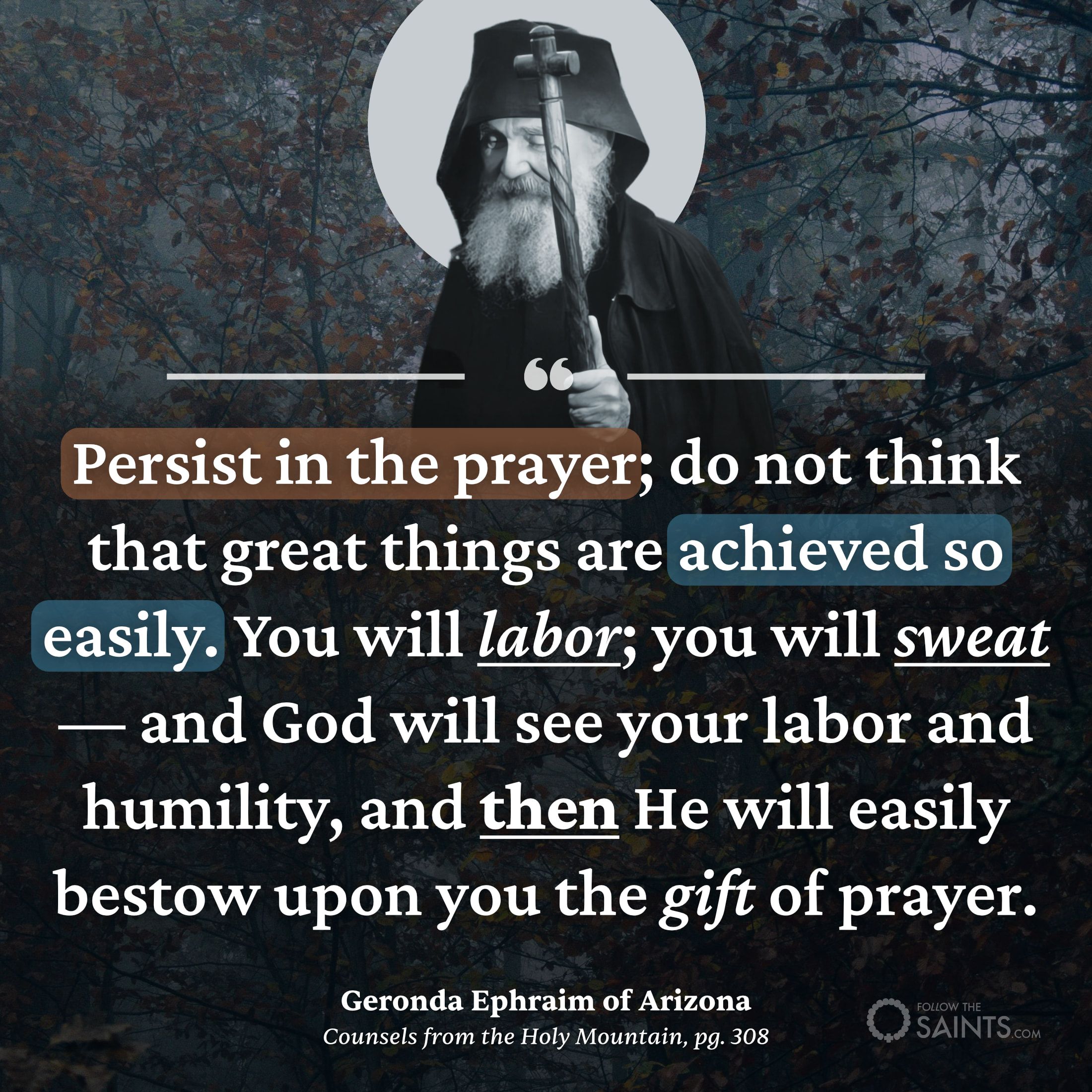 Persist in the prayer