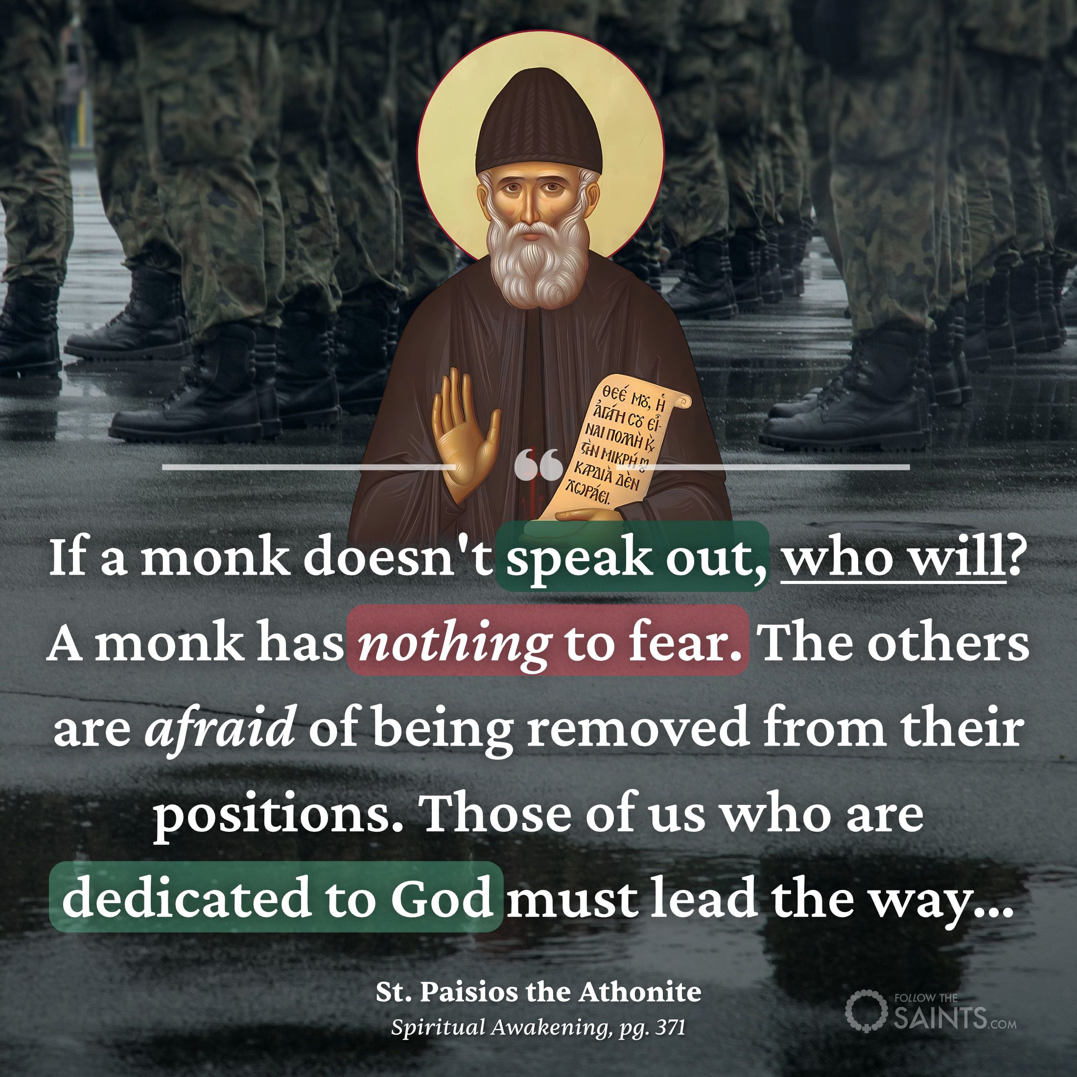 A monk must speak out
