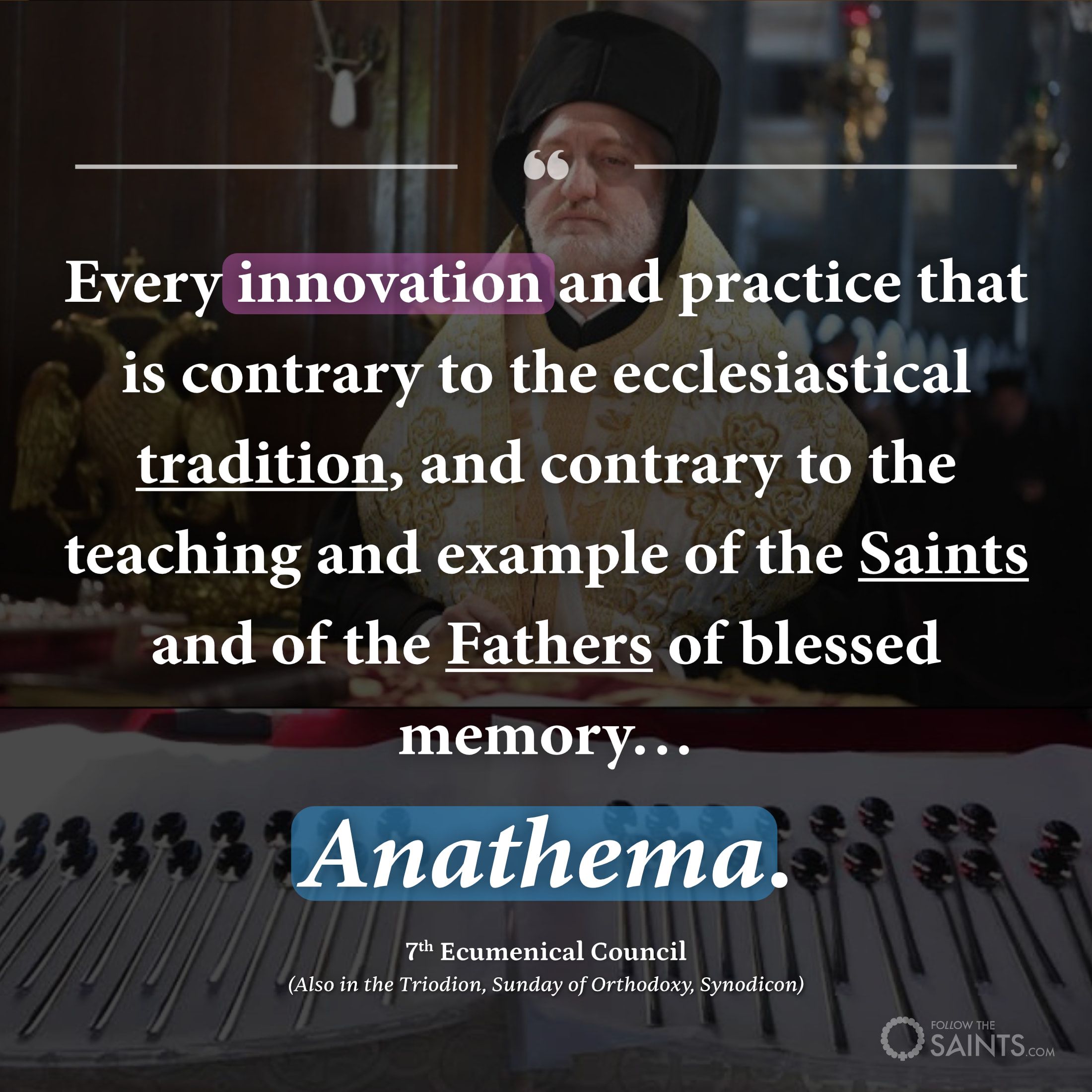 Every innovation anathema