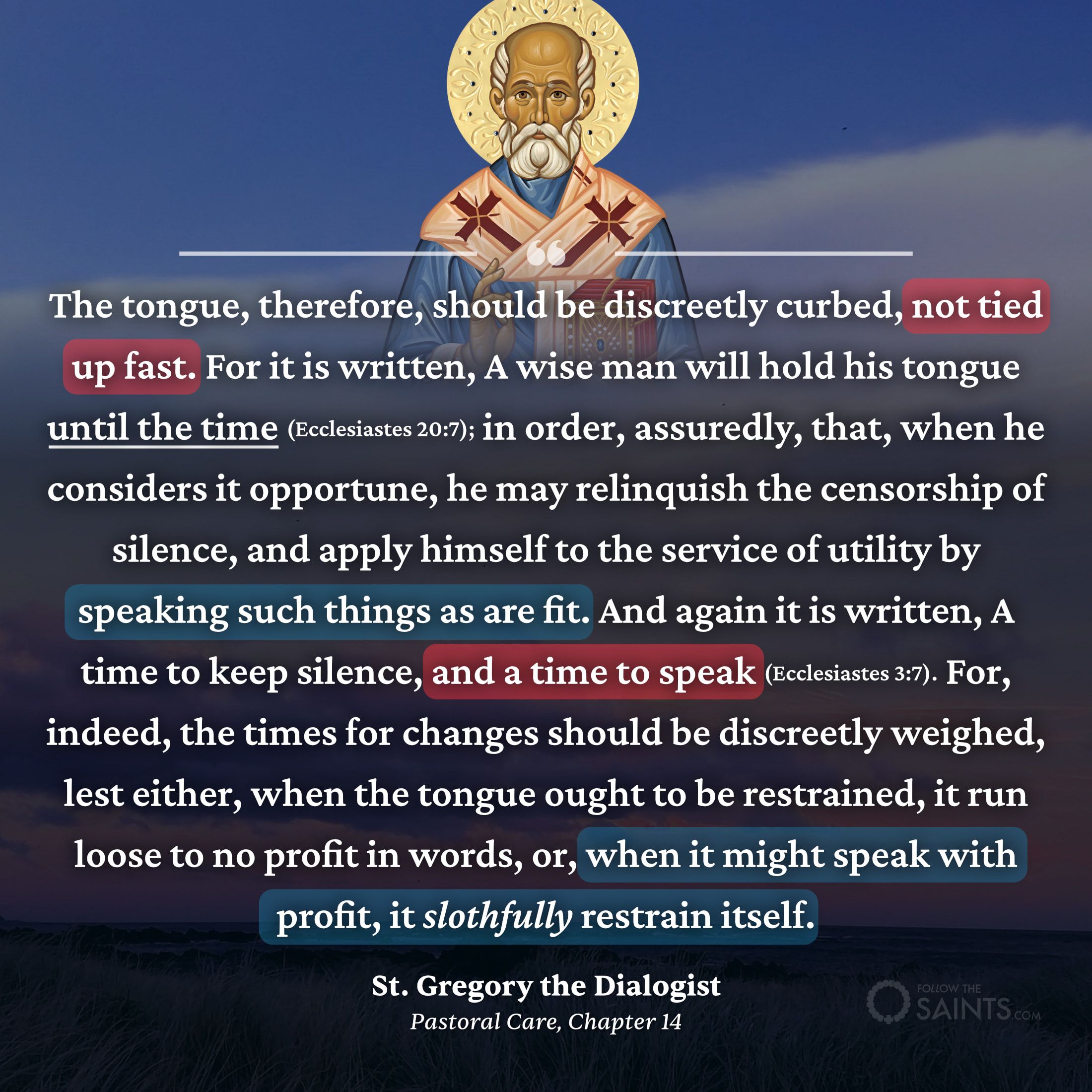 There's a time to speak