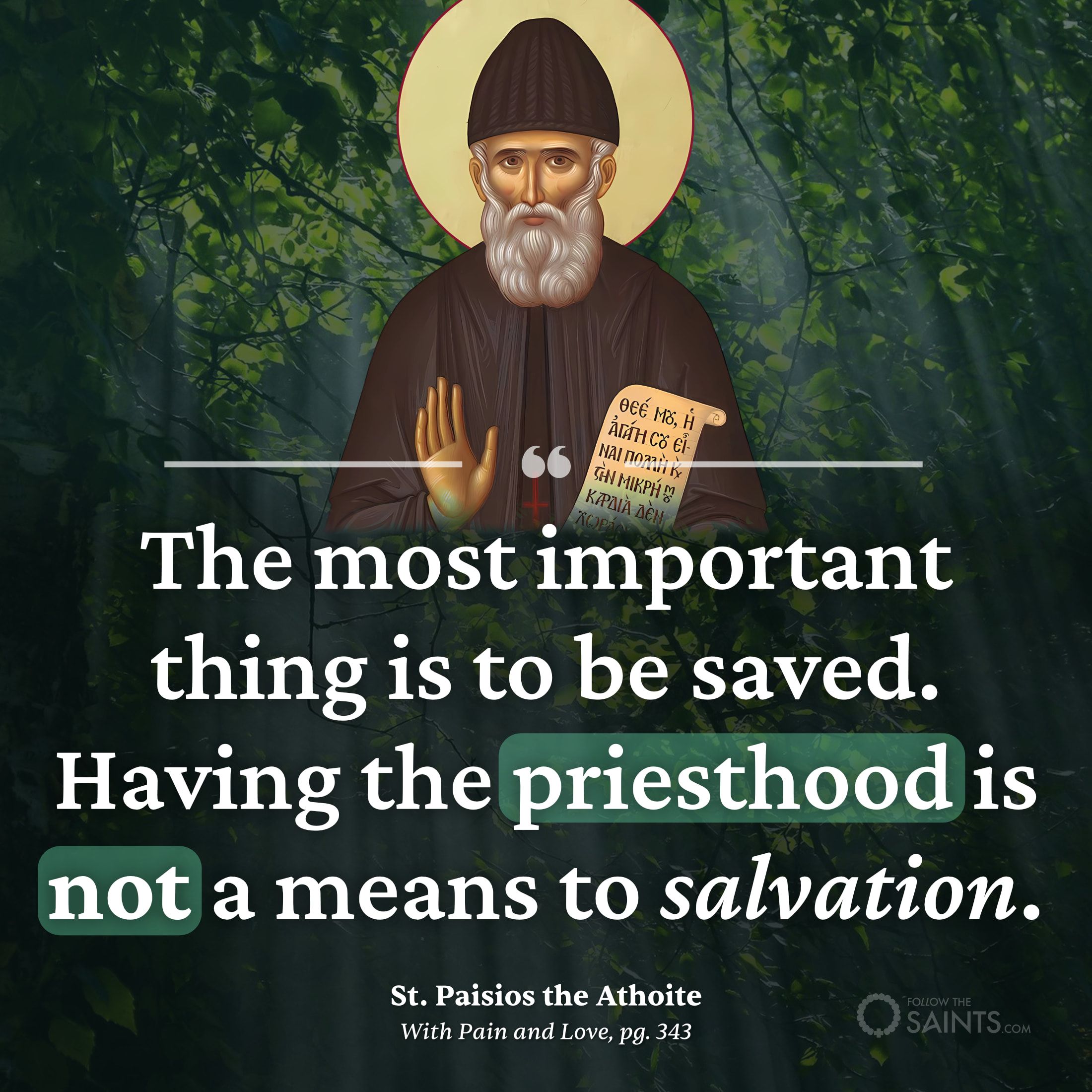 Priesthood is not salvation