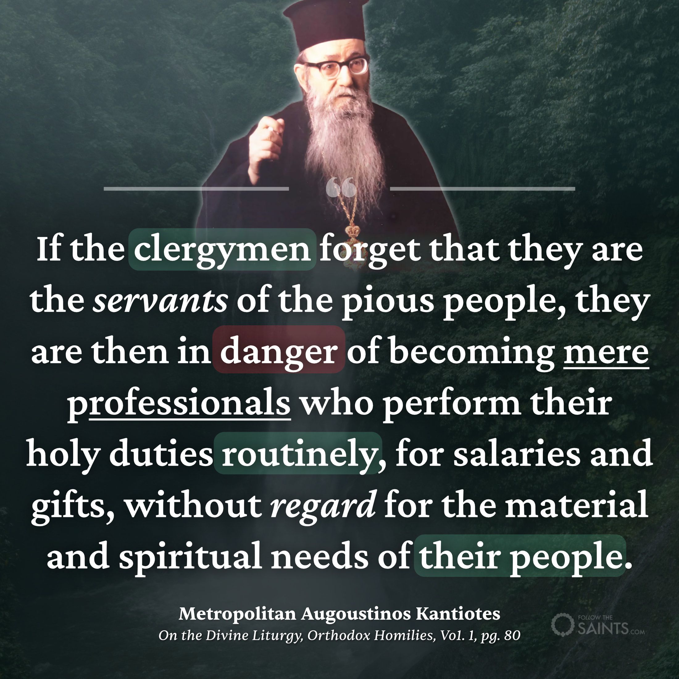 Clergymen are servants