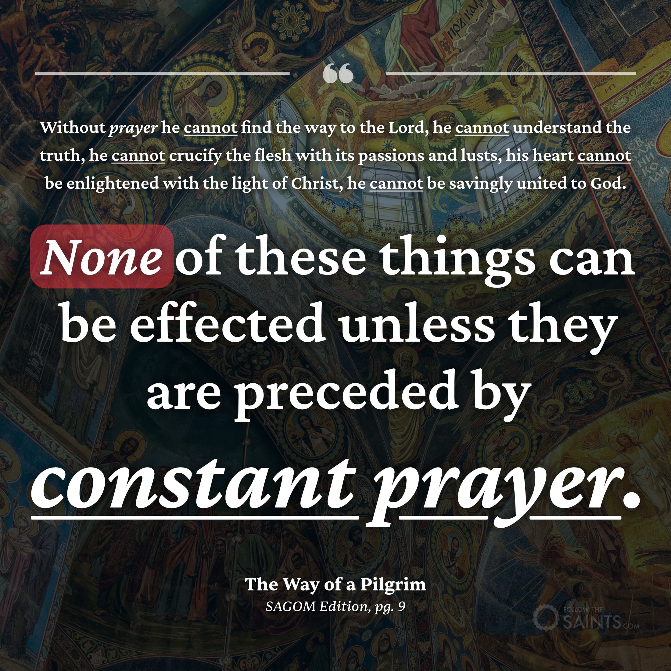 Constant prayer is necessary