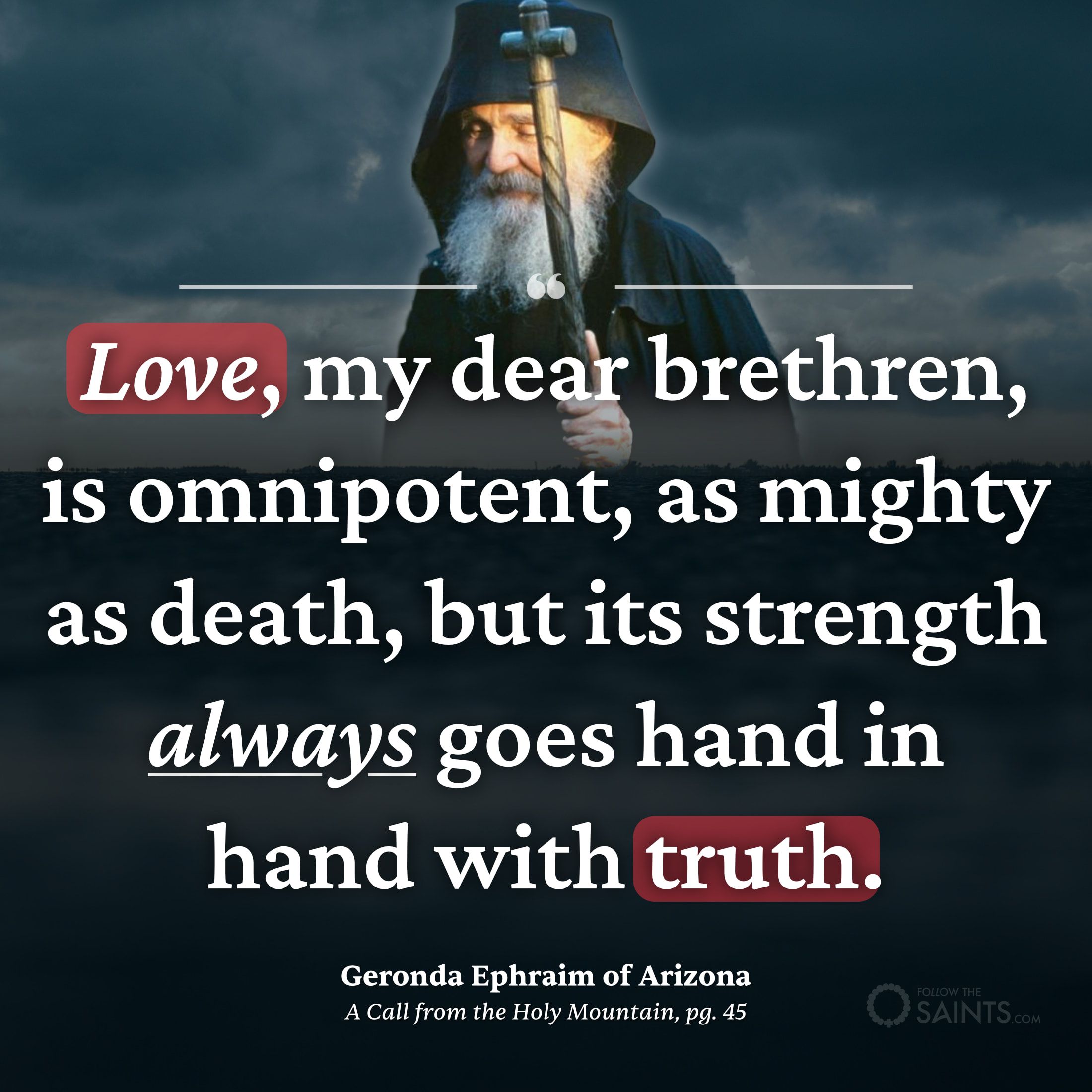 Love goes hand in hand with truth