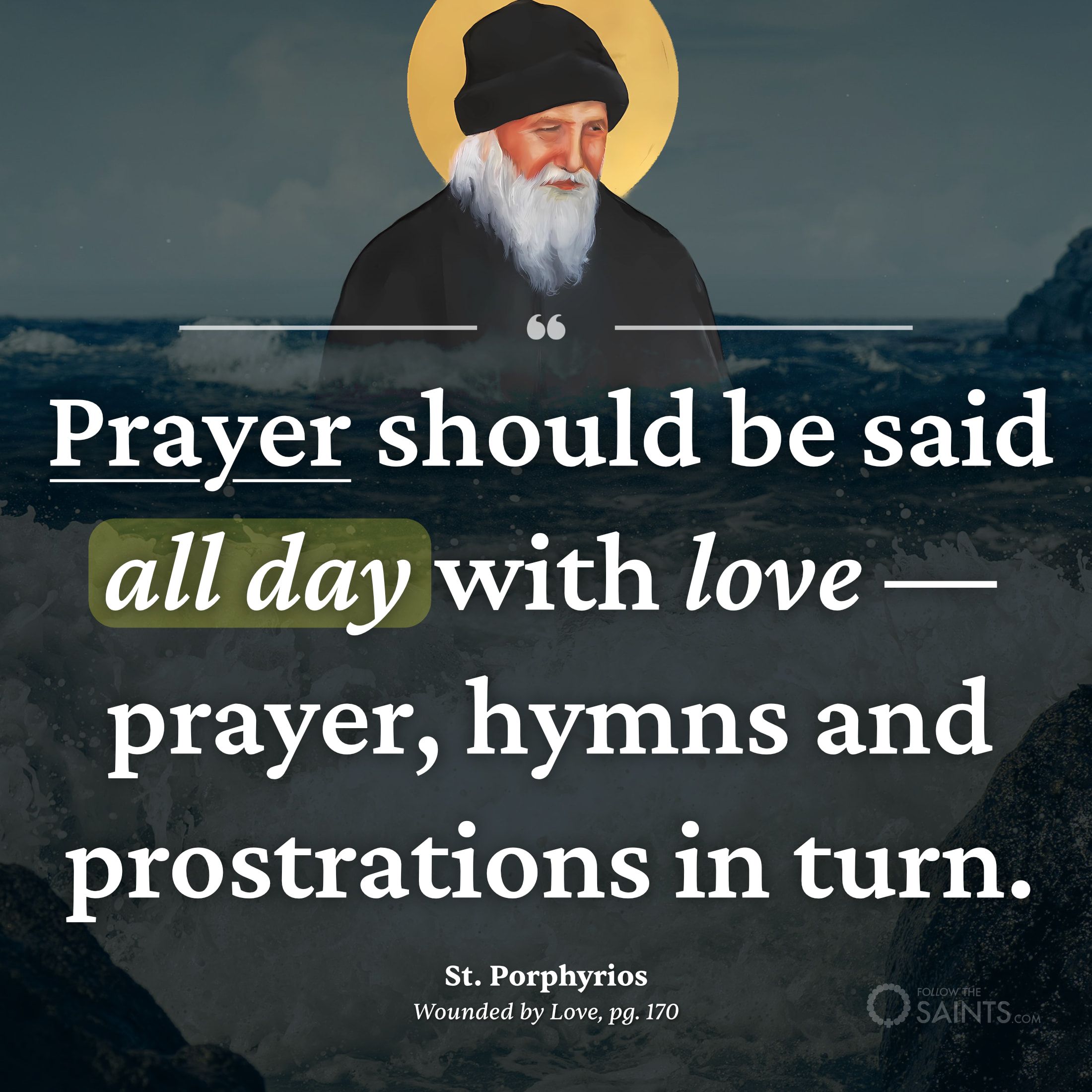 Prayer should be said all day