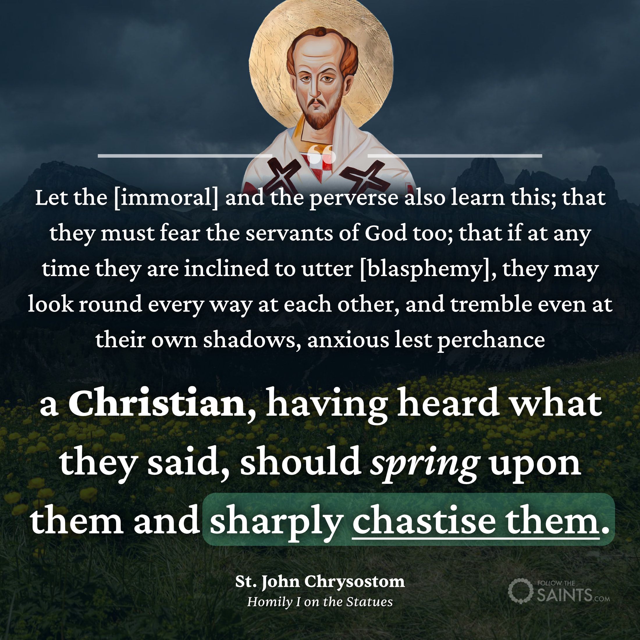 Christians should chastise those who blaspheme