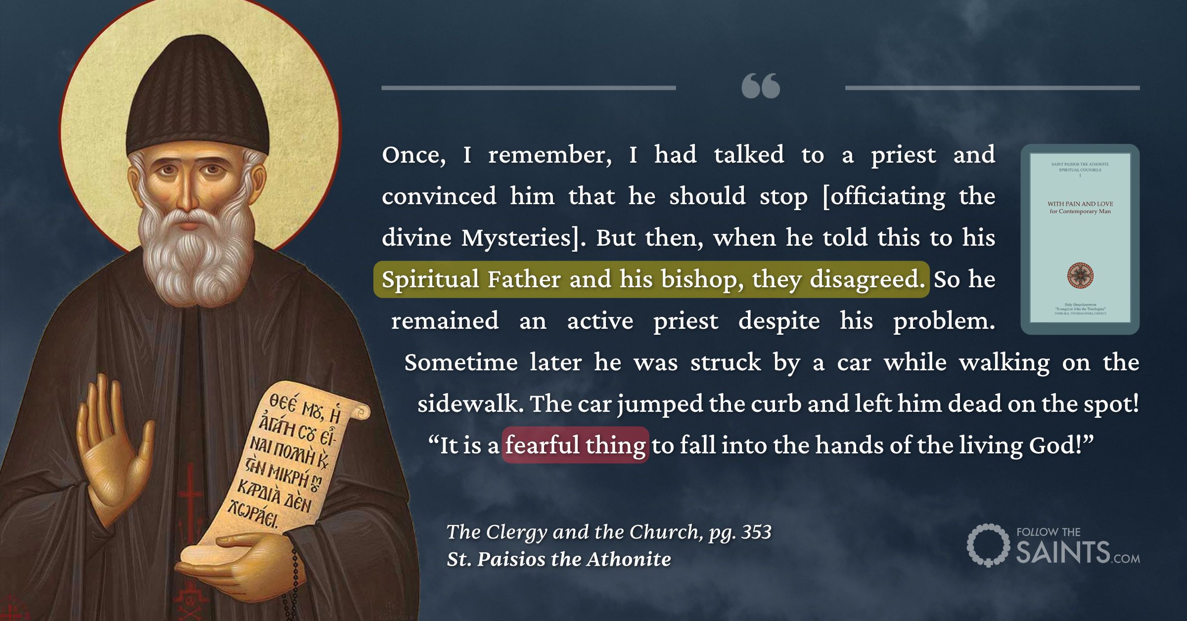 St. Paisios on Blind Obedience