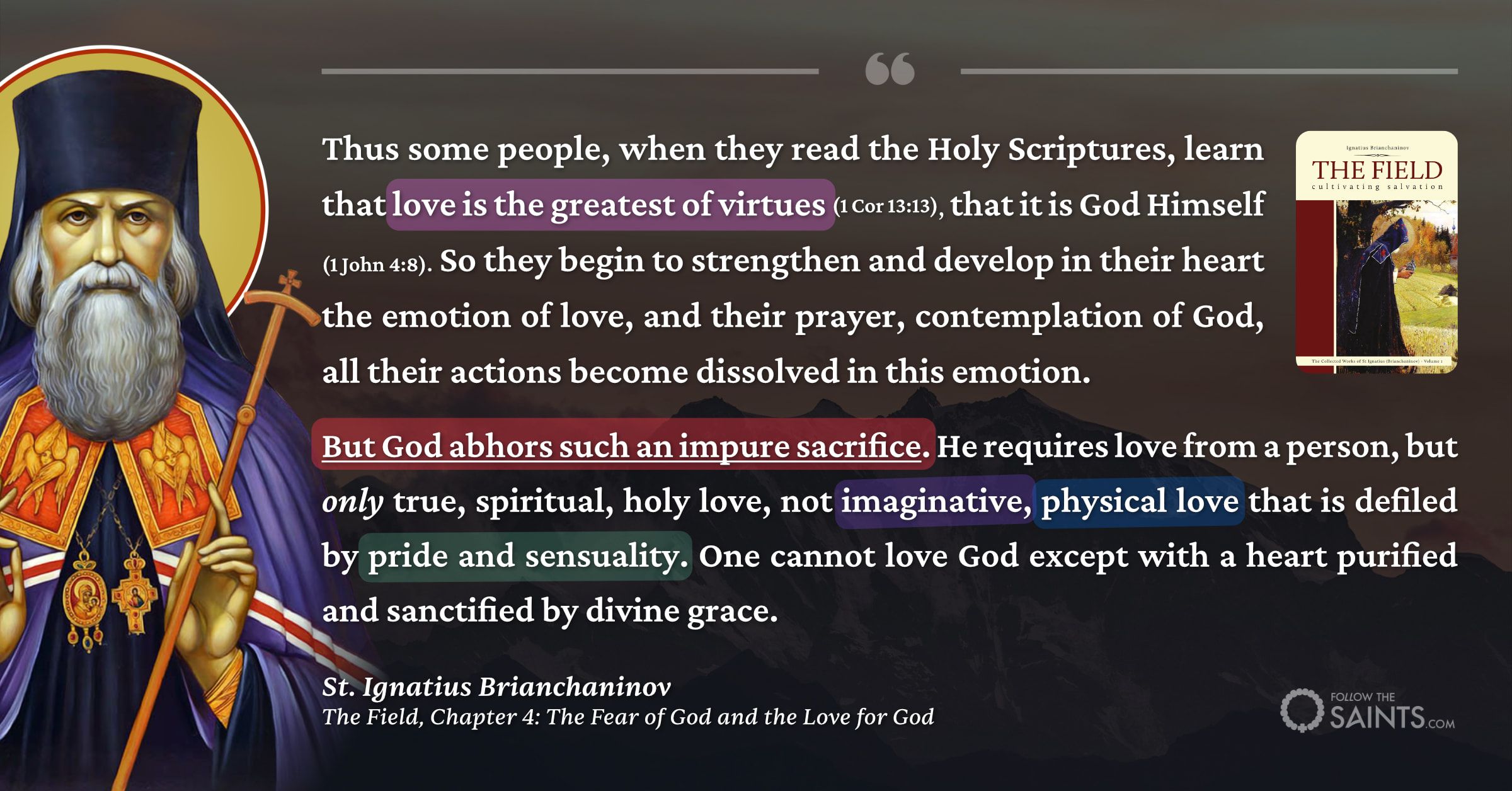 God abhors an impure love