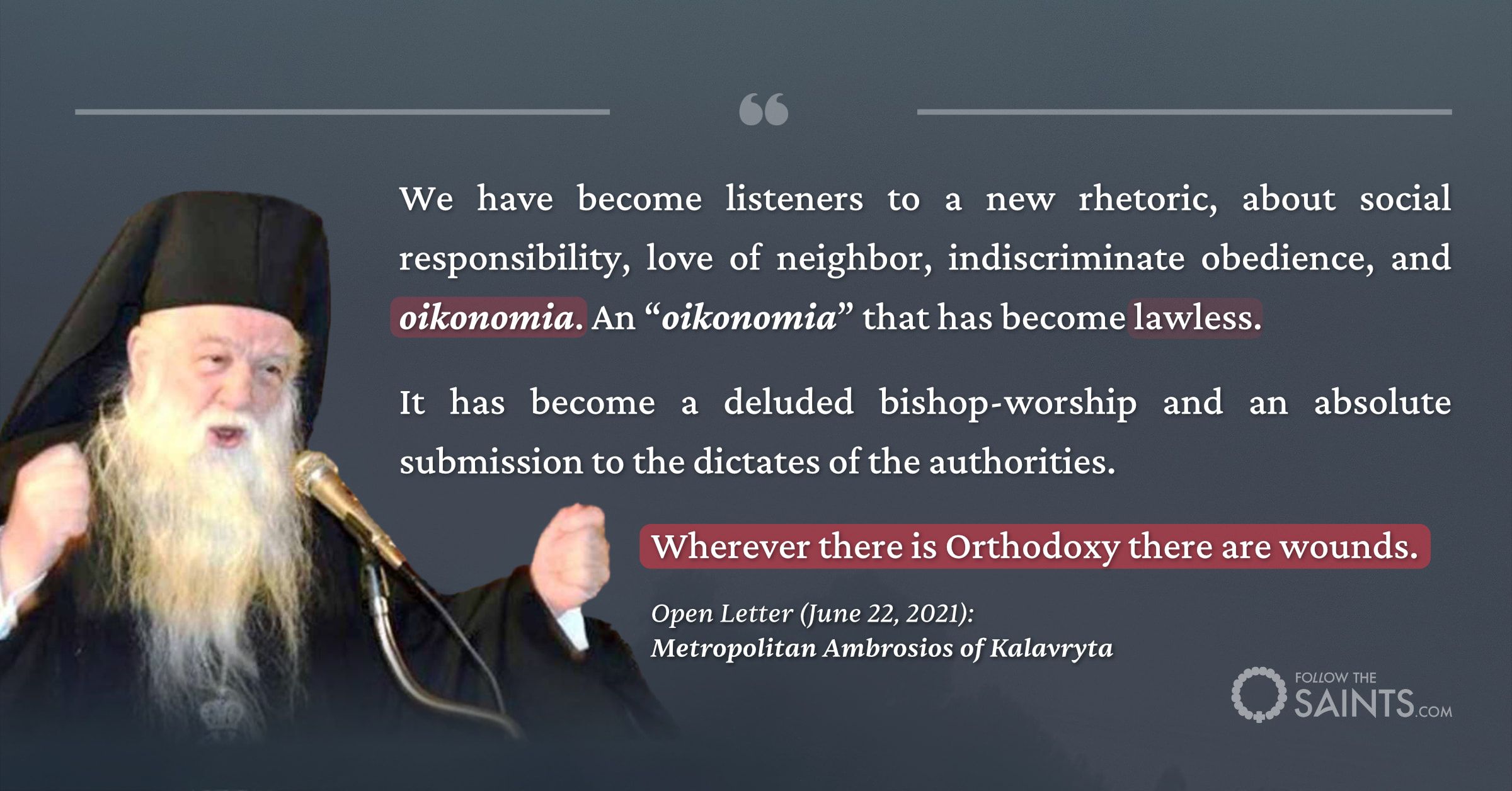 Orthodoxy is wounds
