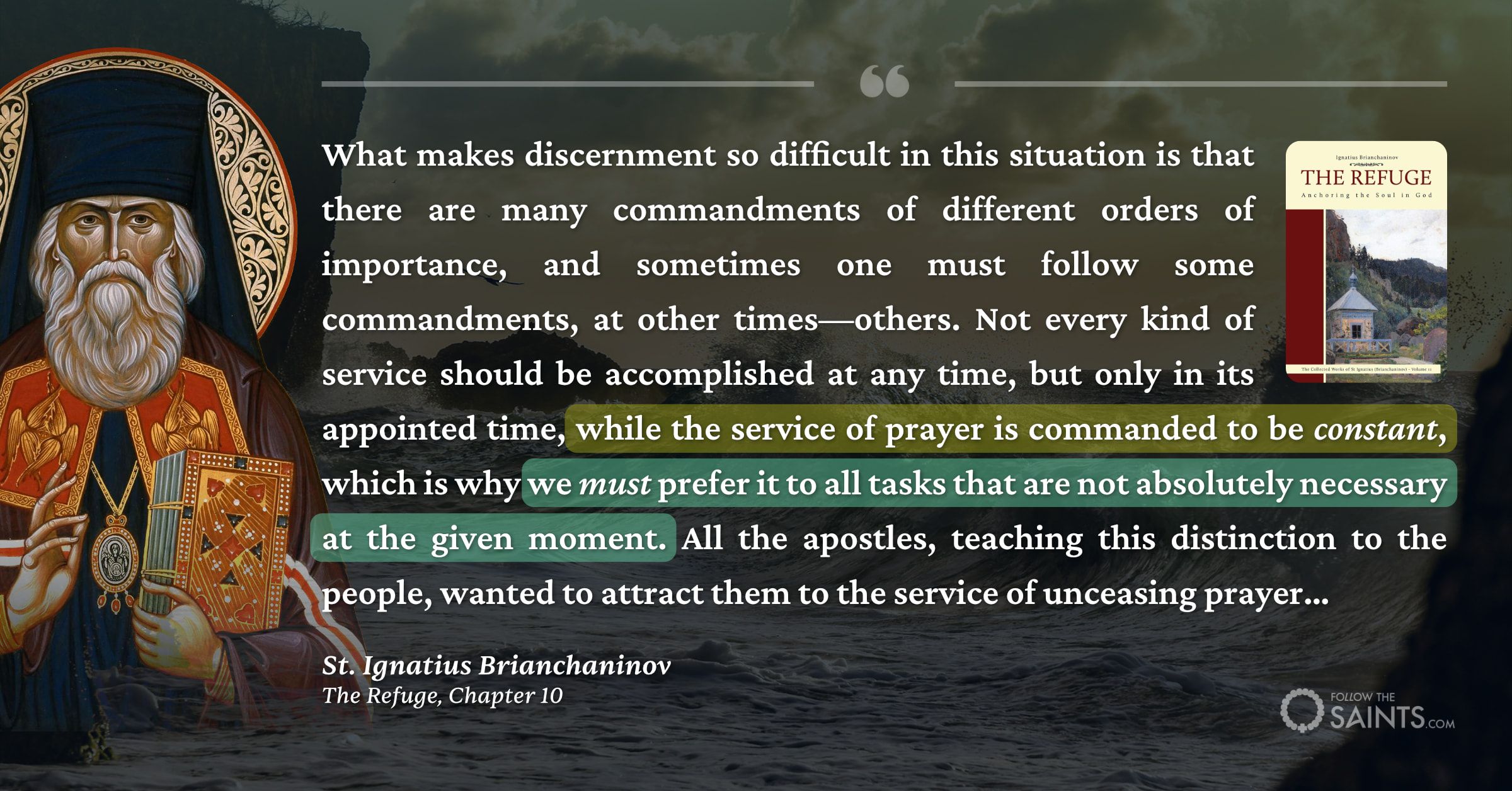 Prefer unceasing prayer to all other tasks