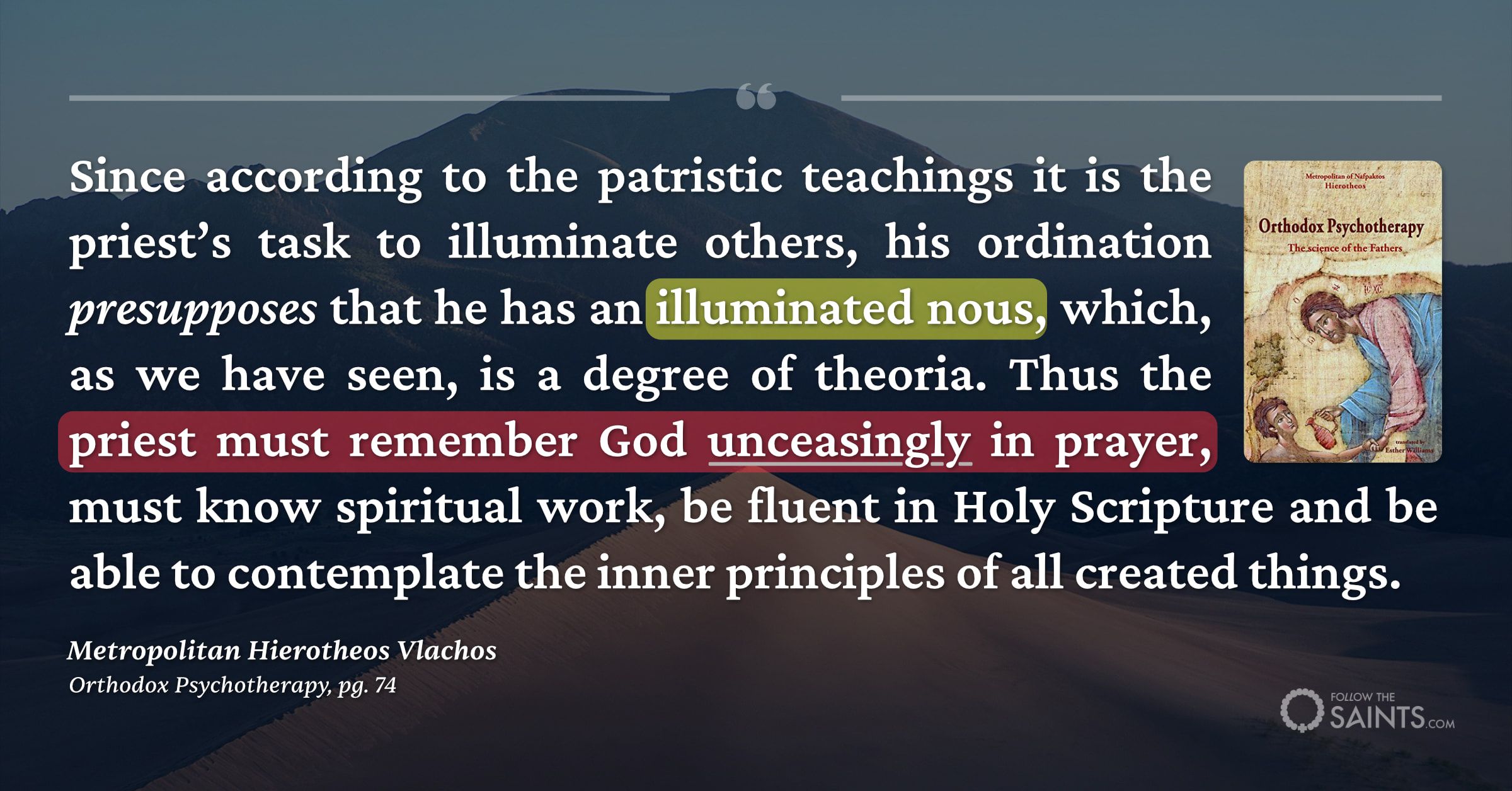 Priests must have unceasing prayer