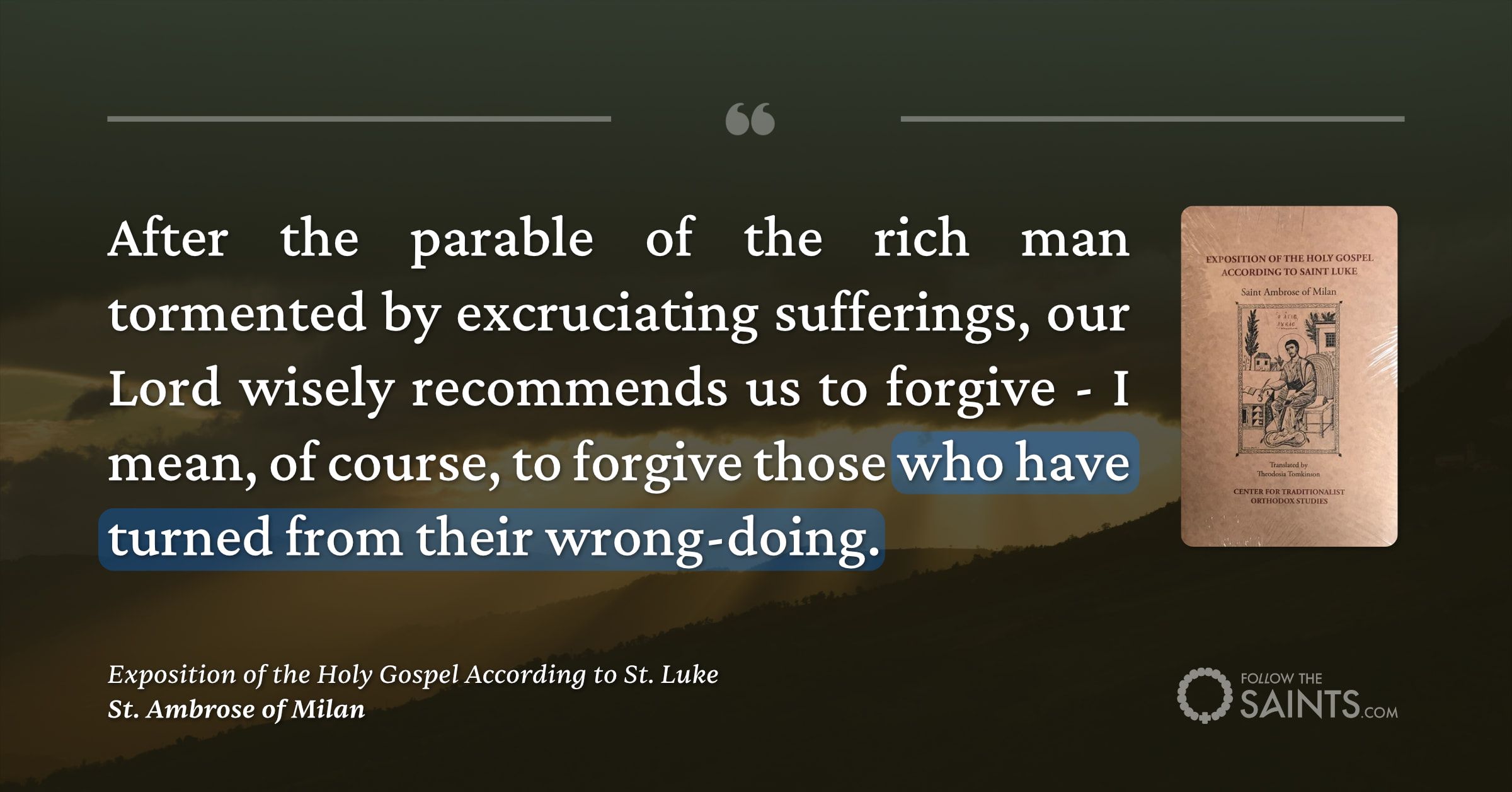 We reconcile with those who repent