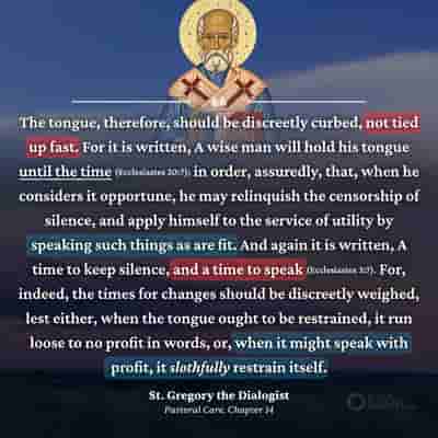 There's a time to speak - St. Gregory the Dialogist
