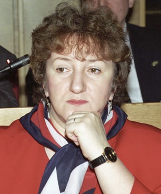 Galina Starovoitova, Russian democratic reformer who introduced lustration bills in 1992 and 1997, assassinated November 1998