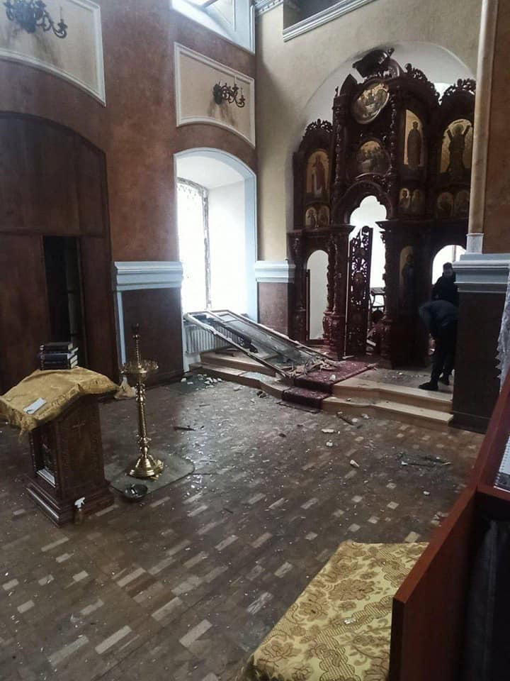 Dormition Cathedral in Kharkiv damaged by Russian shelling