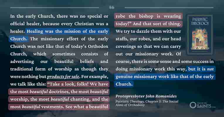 The early church healed - Protopresbyter John Romanides
