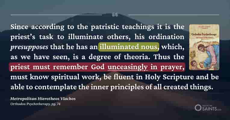 Priests must have unceasing prayer - Metropolitan Hierotheos Vlachos