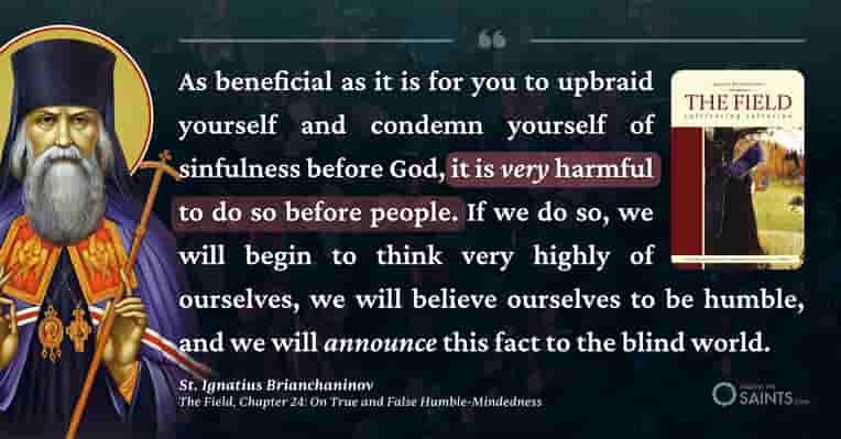 Don't upbraid yourself in front of others - St. Ignatius Brianchaninov