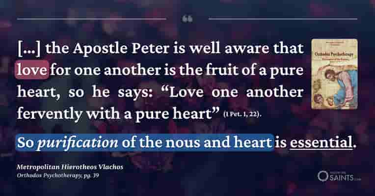 Purification is necessary for love - Metropolitan Hierotheos Vlachos