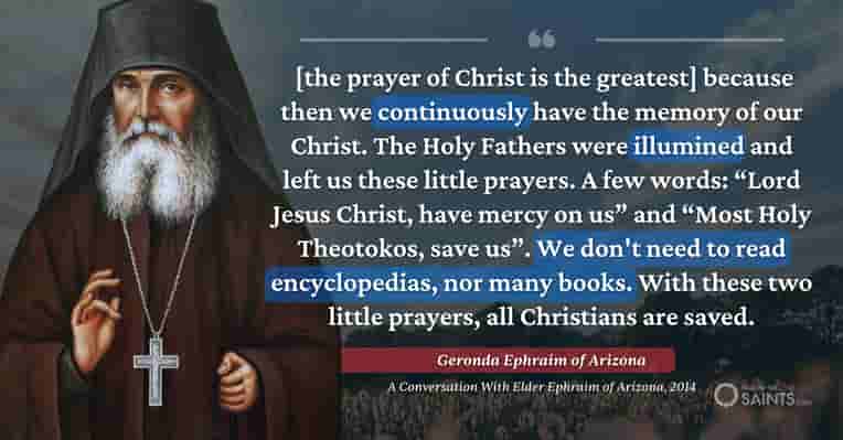 All who continuously pray will be saved - Geronda Ephraim of Arizona