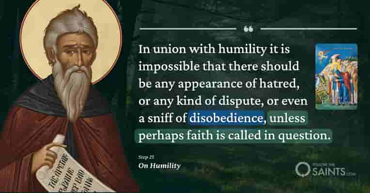 Obey unless faith is in question - St. John Climacus