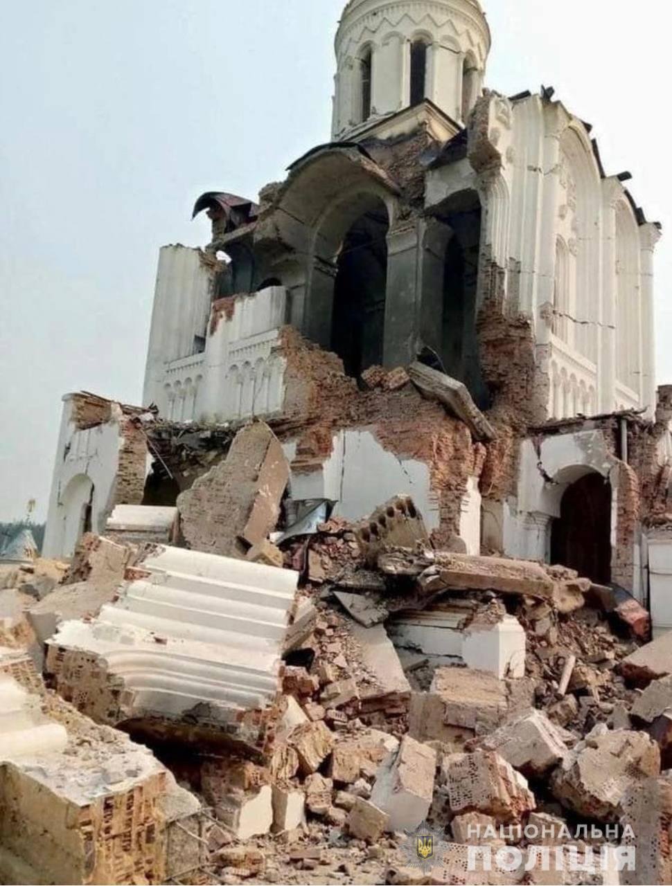 Sviatohirsk Lavra after Russian shelling, one of Ukraine's most sacred Orthodox monasteries